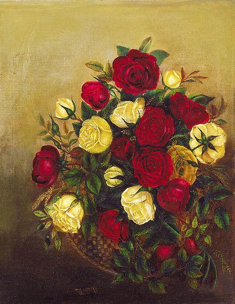 Robert Scott Duncanson Roses Still Life oil painting image